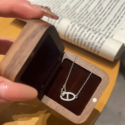 S925 Sterling Silver Flower Necklace Women Elegant