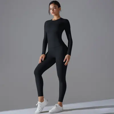 Kadın Uzun Kollu Yoga Üst Takımı, Cilt Dostu, Pilates ve Koşu İçin - 8