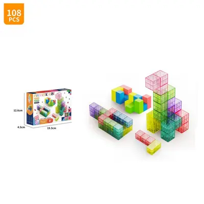 Transparent Magnetic Building Cubes, 2 cm, DIY Educational Magnet Toy - 7