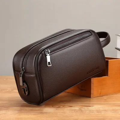 Soft Leather Multi-Pocket Large-Capacity Men's Business Handbag - 10