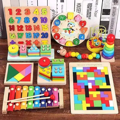 Frühpädagogische Lernspielzeuge für Kinder, Holzmusikspielzeuge für Babys, Orff-Musikinstrumente, Holzinstrumentenset, pädagogische Spielpuzzles. - 9