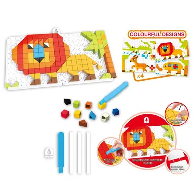 DIY yapı taşları ve hayvan bulmacası, eğitici montaj oyuncağı