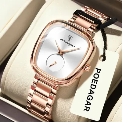 Luxury women's quartz wristwatch, waterproof, casual style - 8