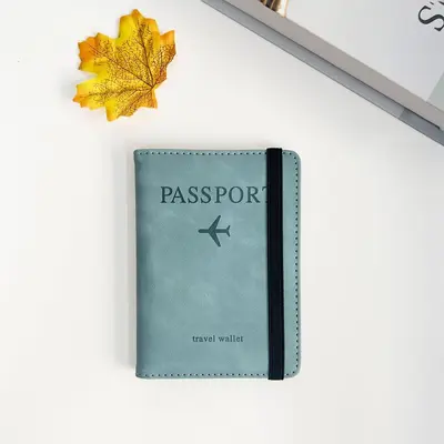 Sınır ötesi PU deri kartlık pasaportluk RFID pasaport çantası kılıfı Seyahat cüzdanı çok fonksiyonlu belge çantası toptan