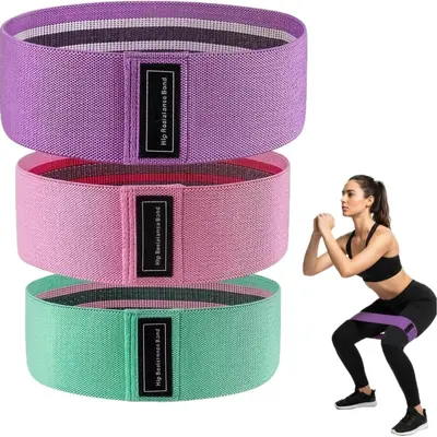 Wide Knitted Elastic Resistance Loop Bands for Fitness and Squat Training - 6