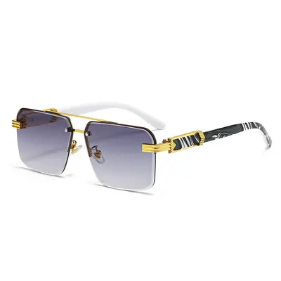 Men's Oversized Frameless Driving Sunglasses - 11