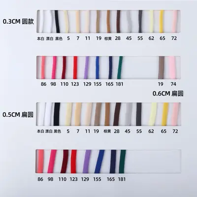 Flat Elastic Band 0.5 mm and 0.3 mm, Oil-Core for Bra Straps and Lingerie - 7