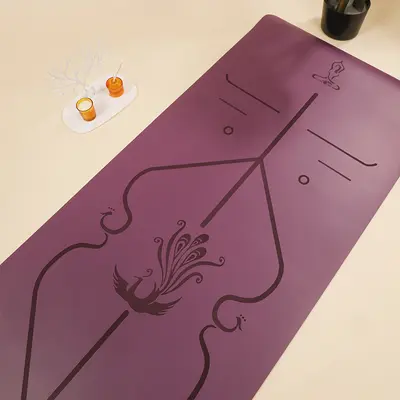 PU natural rubber yoga mat, 4.5mm, non-slip, sweat-absorbent, foldable - 3