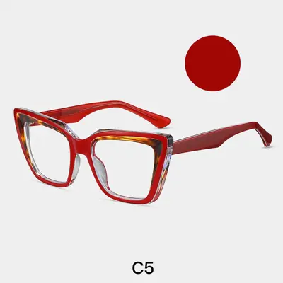 TR90 Square Blue Light Blocking Eyeglass Frame, Fashion Optical Frame - 10