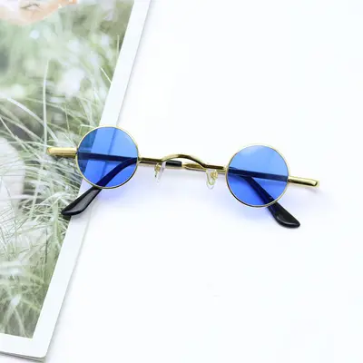 Men's Round Retro Small-Frame Sunglasses - 12