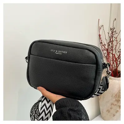 Small Square Crossbody Bag with Wide Shoulder Strap for Women - 11