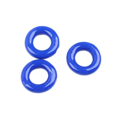 Silicone Cock Ring, Crystal and Three-Color Design
