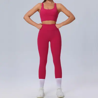 Plus Size Women's Yoga Set, High Stretch, Breathable - 7