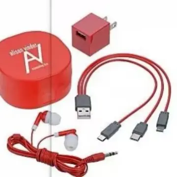 Üçü bir arada seyahat şarj cihazı seti araba hızlı şarj usb cep telefonu veri şarj kablosu adaptörü fermuarlı çanta