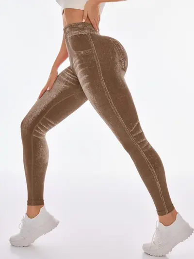 Seamless Back V-Waist Hip-Lifting Women's Yoga Pants, Quick-Dry - 13