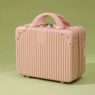 Retro suitcase 14 inch cosmetic bag small suitcase mini souvenir small lightweight password box travel box