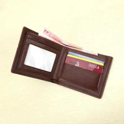 Men's Short Wallet with ID Slot, Simple Business Style - 3