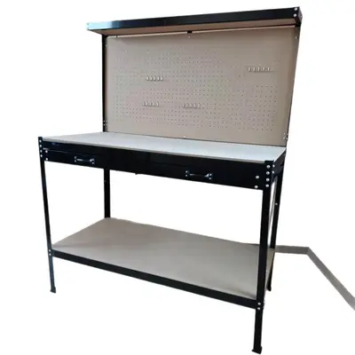 Industrial Multifunctional Workbench with Thick Steel Frame
