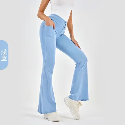 Yüksek Bel Jean Botu Kadın, Yoga ve Fitness - 11