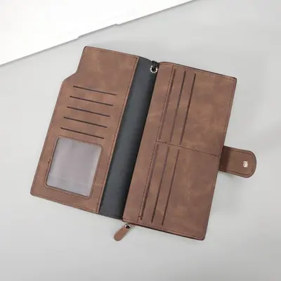 Men's Long Zip Large-Capacity Wallet, Clutch Style - 3
