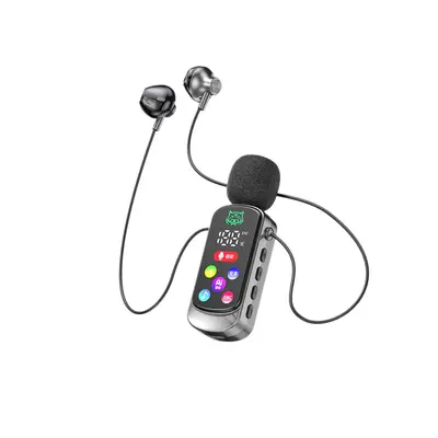 Clip-on K-song Bluetooth Earphones Wireless Microphone Sound Card Ear Return Live Streaming Recording In-ear Earbuds with Digital Display - 5