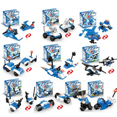 10-in-1 kleines Boxset mit Mini-Bausteinen, chinesische Klemmbausteine, Bau-Set Auto, Kinder-Gashapon-Spielzeug, Mechanik, Geschenk