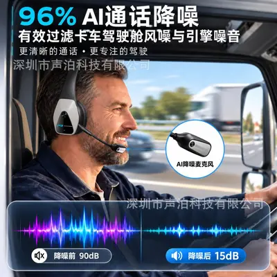 Grenzüberschreitender neuer Hit Bluetooth-Kopfhörer für Lastwagenfahrer Konferenz Noise Cancelling Headset Mono-Kopfbügel Bluetooth 6.0