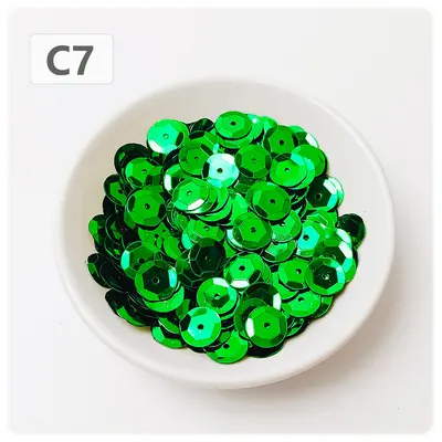 10 mm Round Curved PVC Sequin Beads with Silver Base for DIY Jewelry - 13