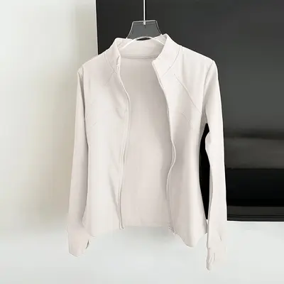Women's yoga jacket, windproof, fleece lined - 12