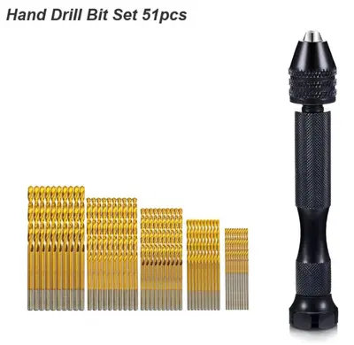 AliExpress TEMU sınır ötesi tedarik siyah mini alüminyum alaşımlı el matkabı 21 adet el büküm matkap seti el yapımı matkap ucu - 10