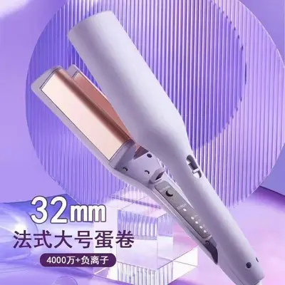 Fransız Tarzı Yumurta Rulolu 32mm Derin V Dalgalı Saç Maşası Su Dalgası Deseni Yumurta Rulolu Koyun Kılı Rulolu Kalıcı Şekil Tutuşu Saç Hasarsız Saç Maşası