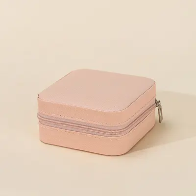 Jewelry Storage Box Travel Portable Zipper Pouch Earrings Earring Lipstick Ring Packaging Jewelry Box Pearl Small Square Box - 7