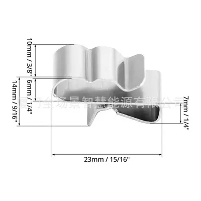 Stainless Steel PV Cable Clip, 4 mm², 2-Wire