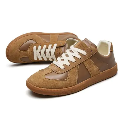 Herren Retro-Lederschuhe, echtes Leder, niedriger Schaft - 7