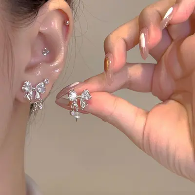 S925 silver pearl stud earrings for women, lightweight luxury - 8