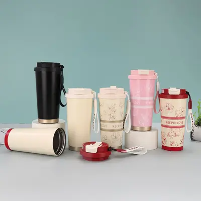 Lily pattern stainless steel insulated tumbler 316, gift box - 4