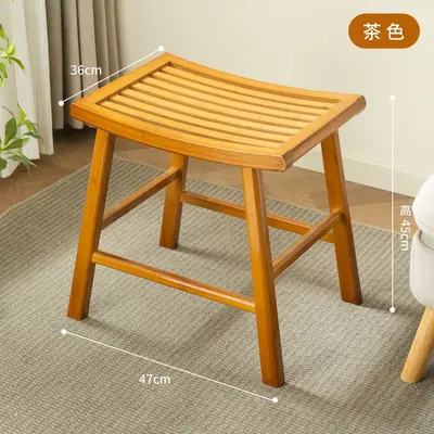 Non-Slip Bathroom Shower Stool with Storage, Low Height - 10