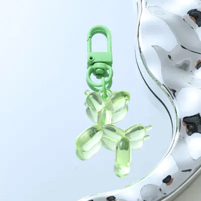 Mini Viral Transparent Balloon Dog Pendant Colorful Cartoon Puppy Keychain Phone Chain Women's Bag DIY Hanging Ornament - 9