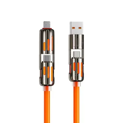 Neues 240W LED-Lichtsäule 4-in-1 Schnellladekabel Type-C Schnellladekabel für Apple, Huawei und Android Universal - 9