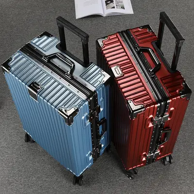 Ride-On Trolley Suitcase with Large Capacity and Combination Lock, Durable - 5