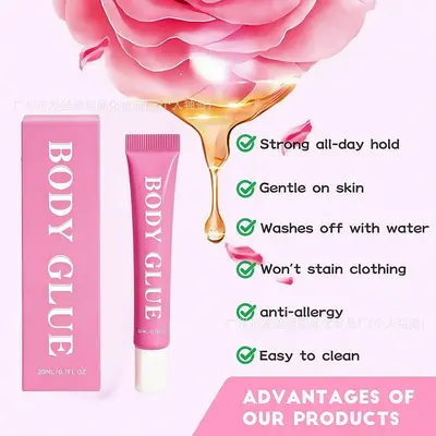 Uluslararası BODY GLUE Elbise Etek Kaydırmaz Kaymaz Doğal Uyum Hareket Etmez Vücut Tutkal