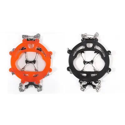 8-Tooth Ice Grippers Anti-Slip Shoe Covers for Outdoor and Mountaineering