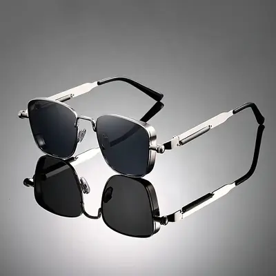 Retro Punk Heavy Metal Sunglasses, UV Protection for Driving - 9