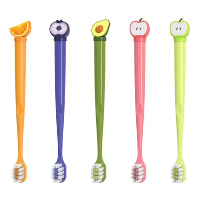 Adult Soft-Bristle Cartoon Toothbrush with Travel Tube