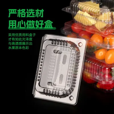 Einweg-Obst-Box, Lebensmittel-Kunststoffbox für Wassermelone und Erdbeeren, Bento-Obst-Schneidebox, durchsichtige Einweg-Obst- und Gemüsebox