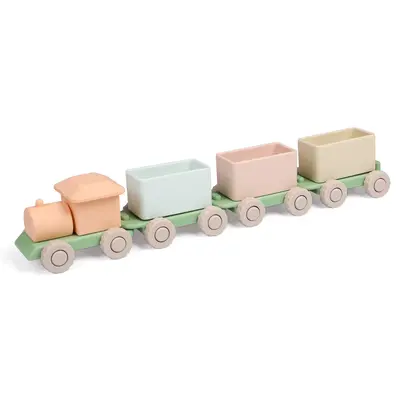 Silicone Little Train Stacking Toy, Easy to Assemble, Wear-Resistant Educational Toy - 9