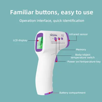 Non-Contact Infrared Forehead Thermometer, Portable Handheld Mini