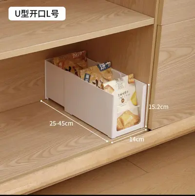 Retractable kitchen storage basket, transparent, extended length for cabinet use - 6