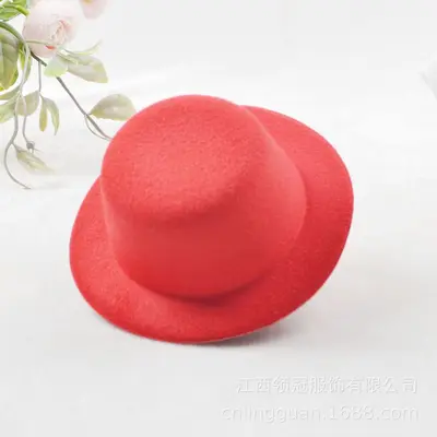 DIY Brushed Fabric Hat Blank 13cm, Mini Top Hat for Hair Clips - 12