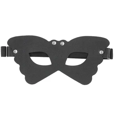 Leather Butterfly Lace Party Mask, Punk Style, Adjustable Elastic Band